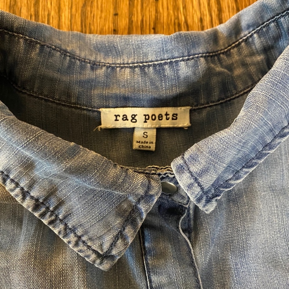 Rag Poets Chambray Button Down - Picture 4 of 4